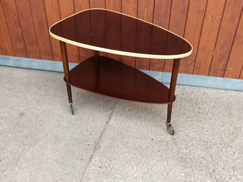 Serving Cart Tea Cart Wood 50s Table Rockabilly Side Table Mid Century Bar gallery
