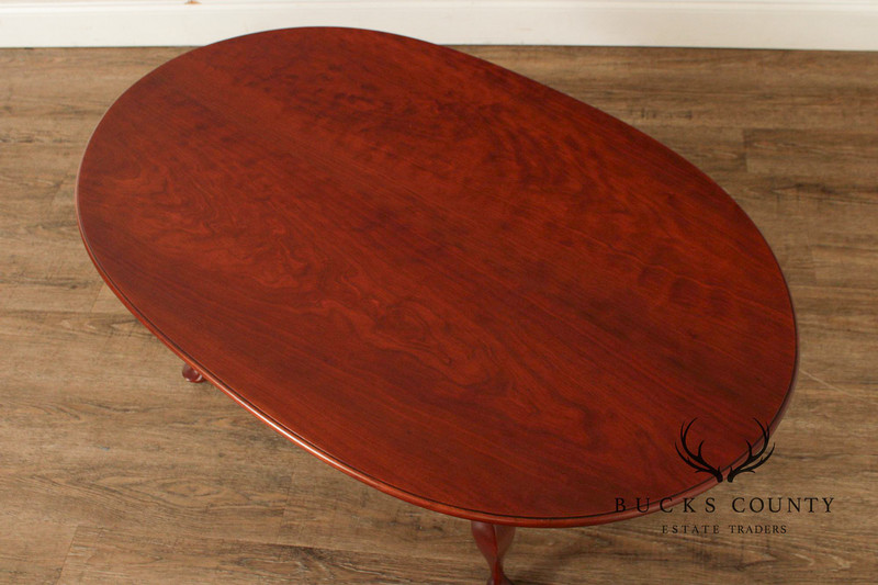 Bench Made Queen Anne Style Oval Cherry Coffee table gallery
