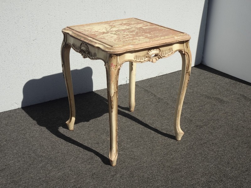 Vintage Rustic French Provincial End Table - Side Table Asis gallery