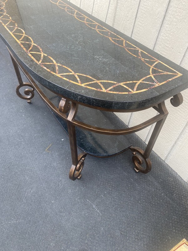 65584 Decorator Marble Top Console Table Stand Sideboard Server gallery