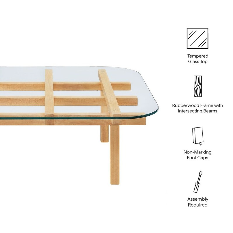 Isby 35 Inch Tempered Glass Coffee Table gallery