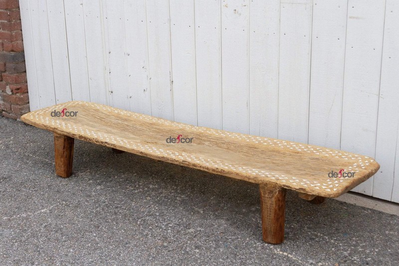 Primitive Inlaid Tribal Naga Table or Bench gallery