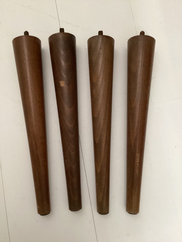 4 Mid CenturyModern (MCM) Wooden Coffee Table Legs 10.5″–