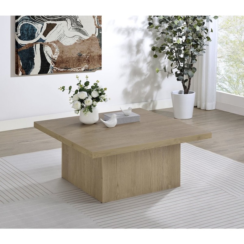 Devar Square Engineered Wood Cocktail Coffee Table Latte gallery