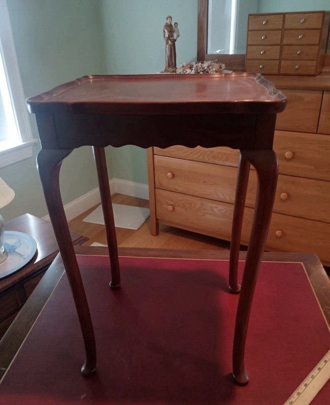 Vintage Bombay Company End Table Side Table Cherry Wood Mid Century