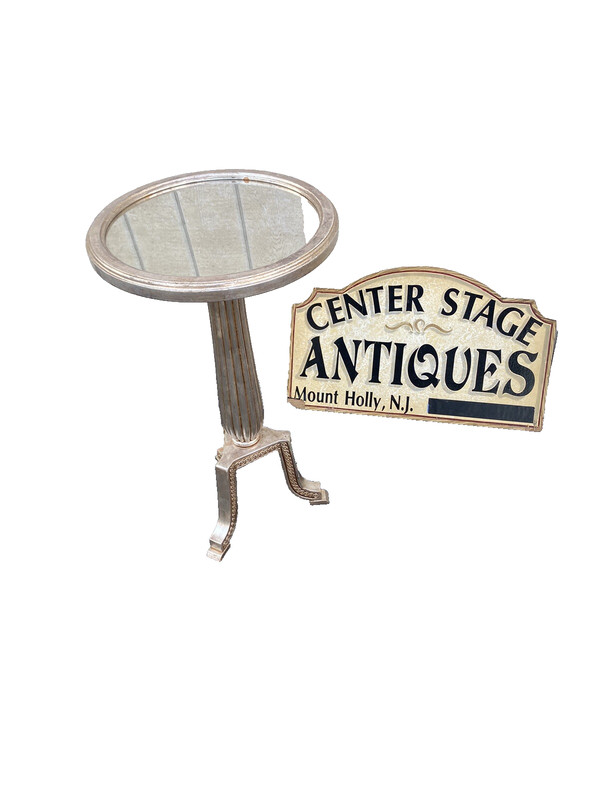 65858 Modern Mirrored Top Lamp Table Stand