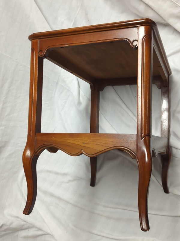 Mid Century Mahogany End Table 2 Tier Imperial Grand Rapids Vtg MCM 22x16x25 gallery