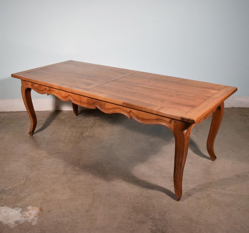 Vintage French Provencal Farm Table/Desk/Dining Table in Solid Cherry Wood
