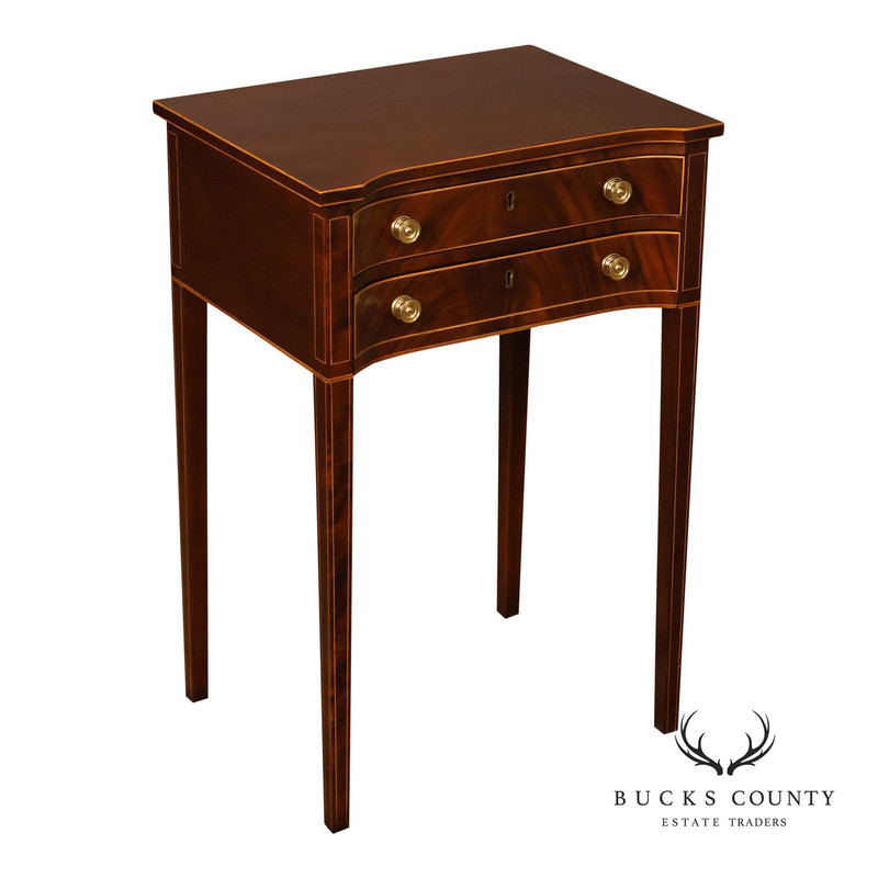 Stickley Colonial Williamsburg Mahogany Inlaid Federal Style End Table