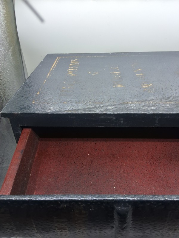 Vintage "The Poems of Robert Browning" Book-Motif Accent Table with Drawer gallery