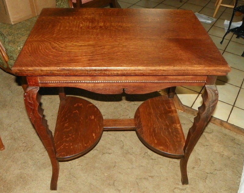 Solid Quartersawn Oak Carved Center Table / Parlor Table (PRT33) gallery