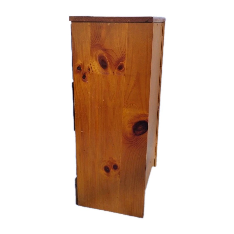 VINTAGE S.J. BAILEY & SONS MASTERCRAFT PINE WOOD 3 DRAWER NIGHT STAND gallery