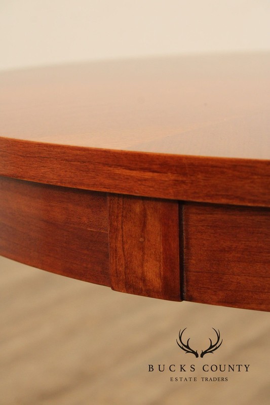 Ethan Allen Medallion Collection Round Cherry Pedestal Side Table gallery