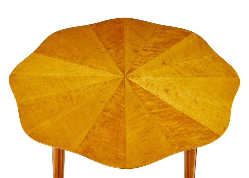 MID CENTURY SCANDINAVIAN SEGMENTED BIRCH COFFEE TABLE gallery
