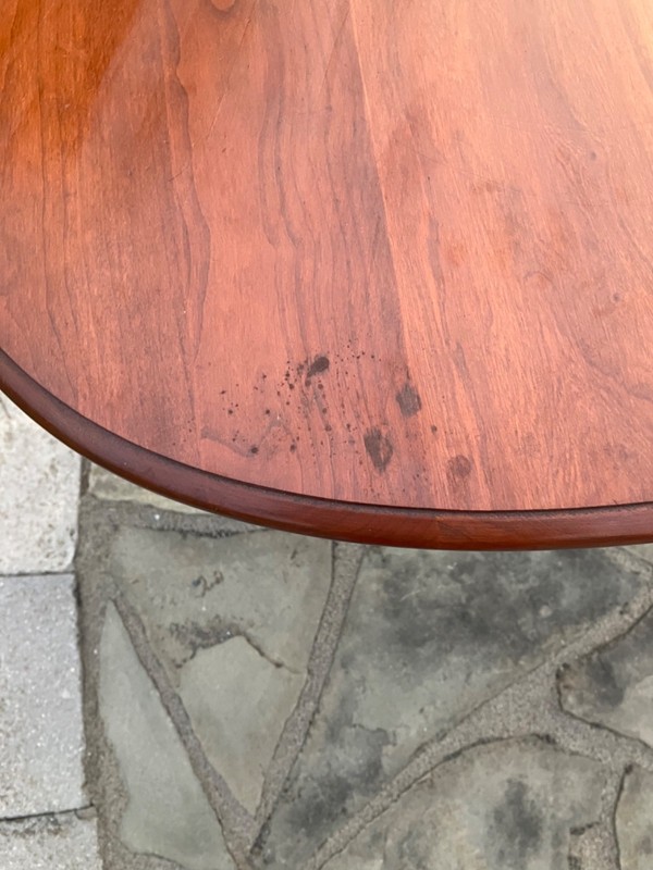Cherry dropleaf 28” dia. lamp table tulip design gallery