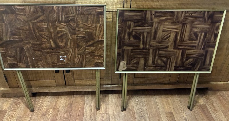 Vintage Folding Tv Tables Set Of 4