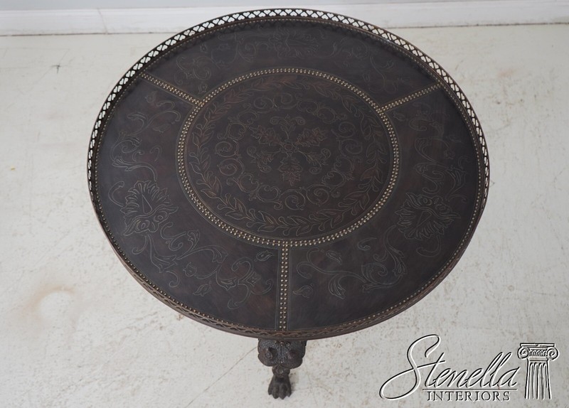 L68344: THEODORE ALEXANDER Round Bronze Base Center Table gallery