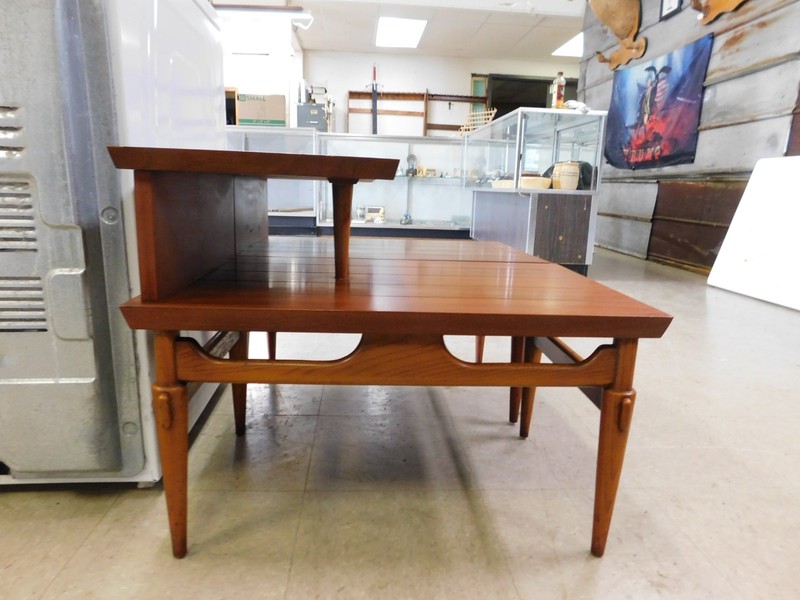 Mid Century Lane Walnut Step End Tables /Set of 2 gallery