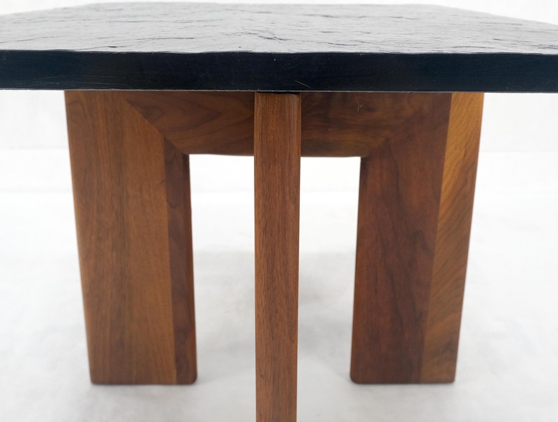 Adrian Pearsall Solid Walnut Slate Like Top Composite Top End Side Table Mint gallery