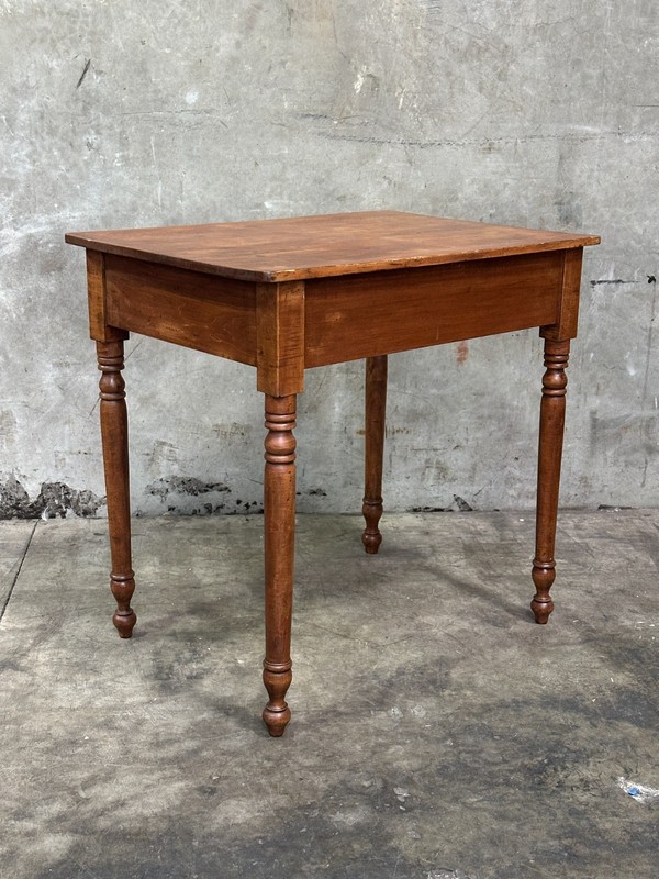 Antique Sheraton Maple 1 Drawer Work Table Writing Desk Nightstand 19th Century gallery