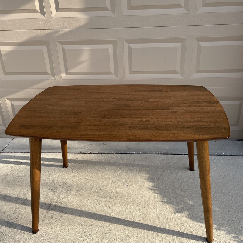 Vintage MCM Danish Style Rectangular Office Coffee/Tea Dinning Medium Wood Table gallery