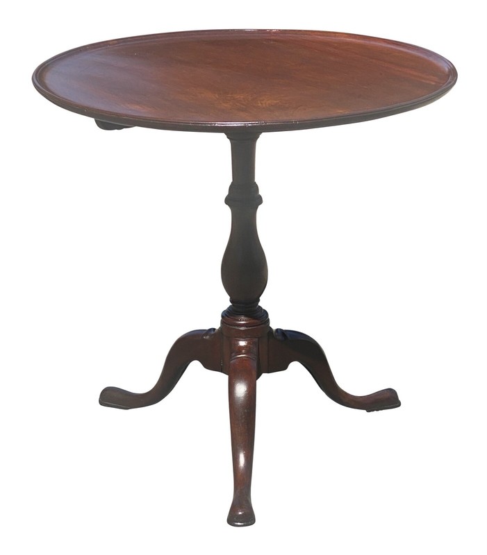 Antique Queen Anne Style Mahogany Dish Top Tea Table - Philadelphia Tilt Top gallery