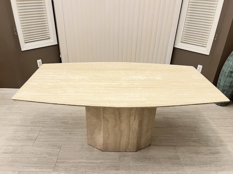 Italian travertine marble table gallery