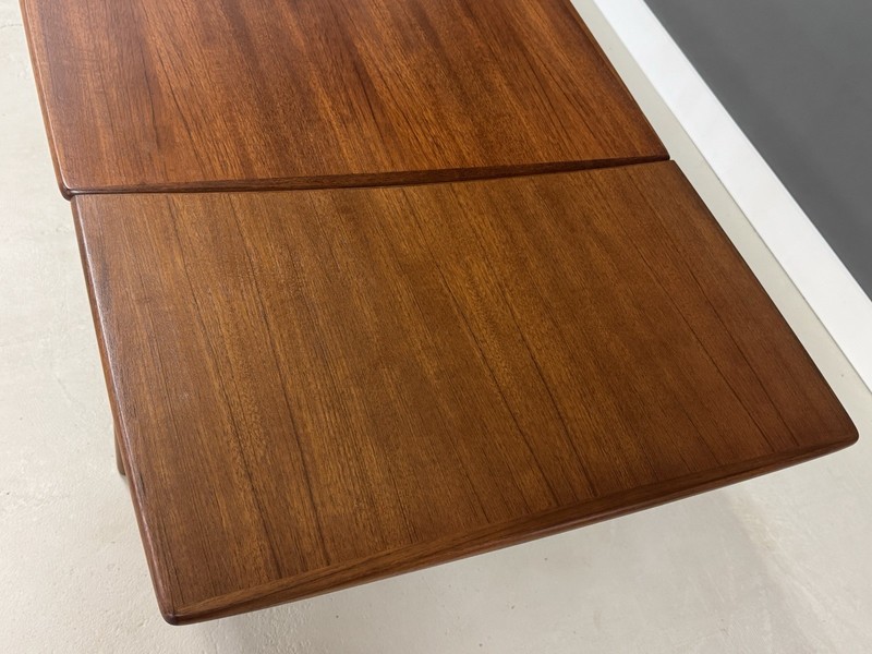 Refinished 72” Danish Modern Teak Draw Leaf Table gallery