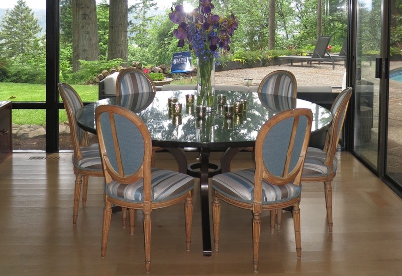72 inch round custom made dining table