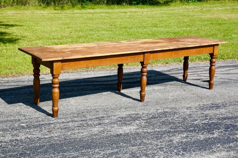 Vintage Harvest Table Kitchen Island Dining room Antique Rustic wood Countertop