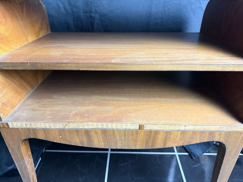 Robert W Irwin 3 Tier End Table With Original Hand Painted Art gallery