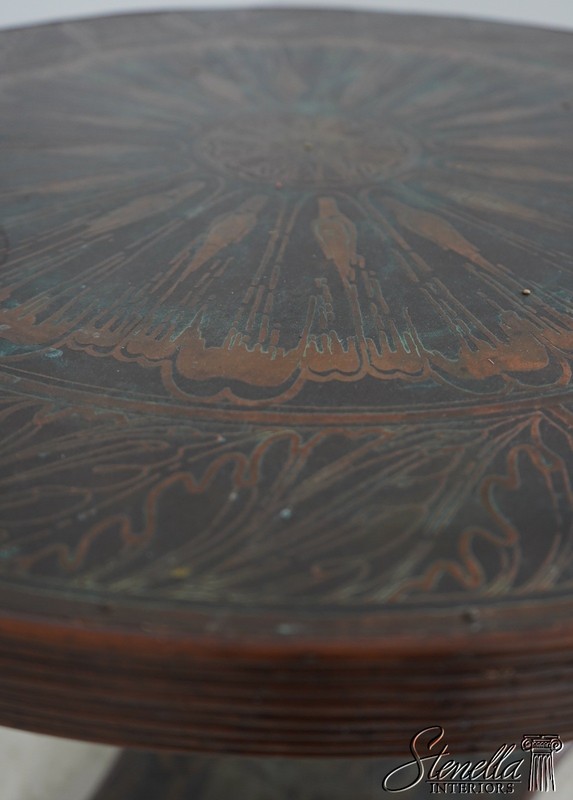 L71633: MAITLAND SMITH Neoclassical Round Bronze Surface Table gallery