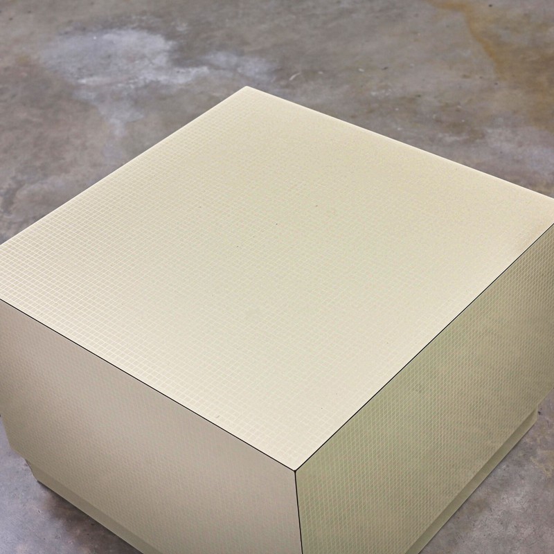1980s Modern Laminate Cube End Table Style of Milo Baughman for Thayer Coggin gallery