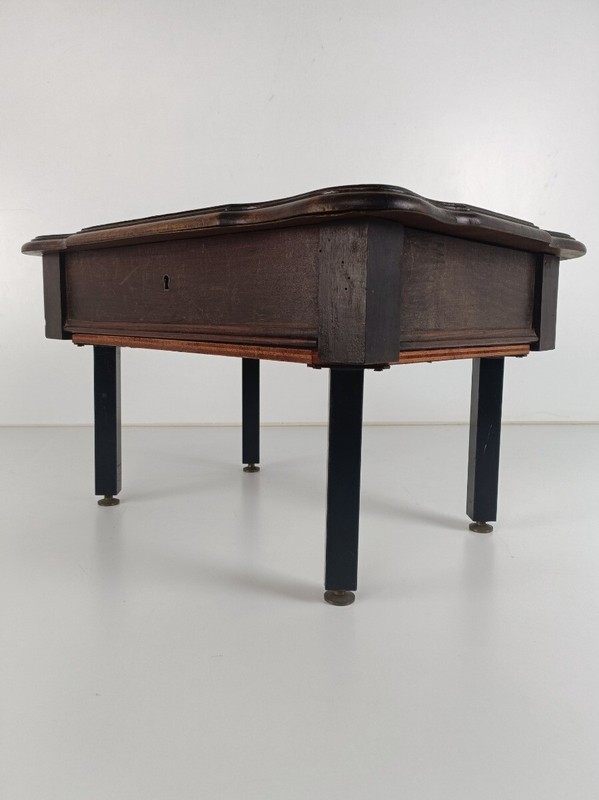 Small Cabinet Table Desk Trinket Vanity Box Carved Wood antique Lovely Small gallery