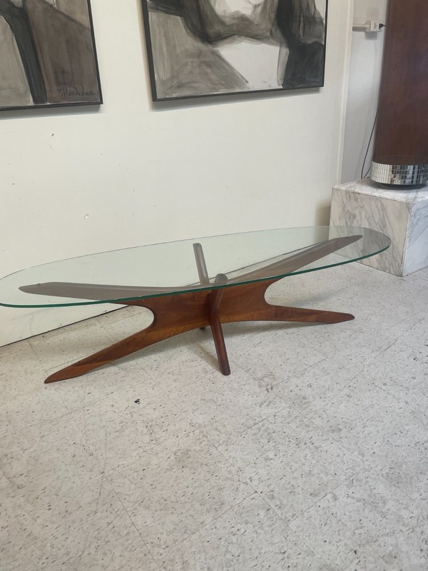 Adrian Pearsall for Craft Associates Mid Century Walnut Jacks Coffee Table gallery