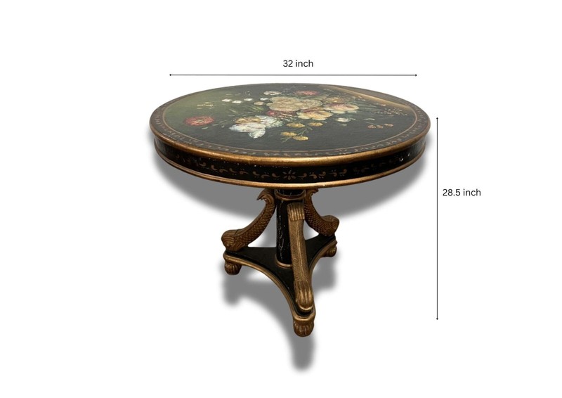 Antique Regency Mache pedestal table gallery
