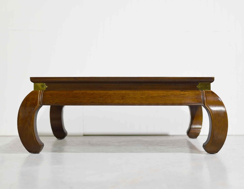 Mid Century Chinoiserie Ming Burl Wood Coffee Table gallery