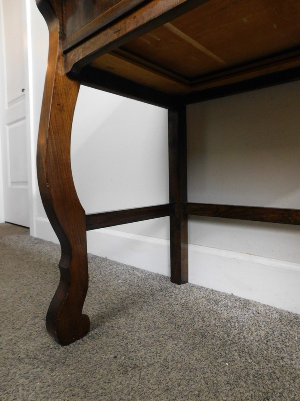 31"W Desk Console Sofa Vanity Table Wood w Drawer Vintage Empire Restored gallery