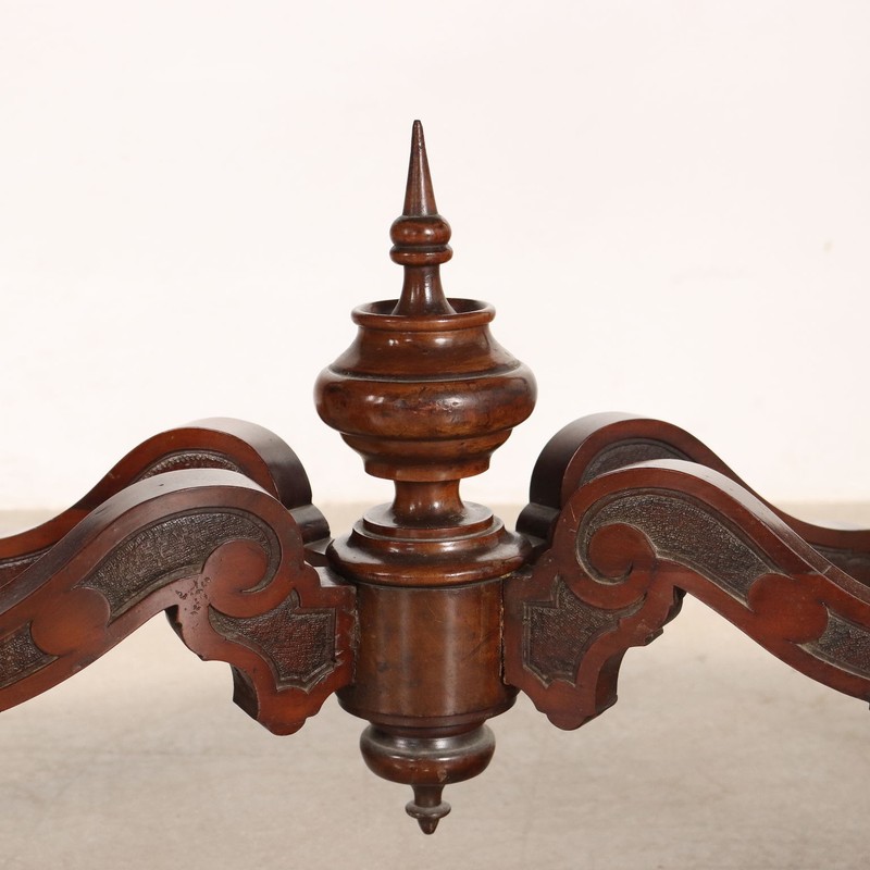 Antique Table Umbertino Mahogany Italy Late XIX Century gallery