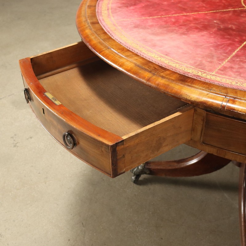 Antique Victorian Library Table Fir Mahogany United Kingdom XIX Century gallery