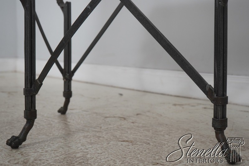 72974: MAITLAND SMITH Bronze Base Marble Top Console Table gallery