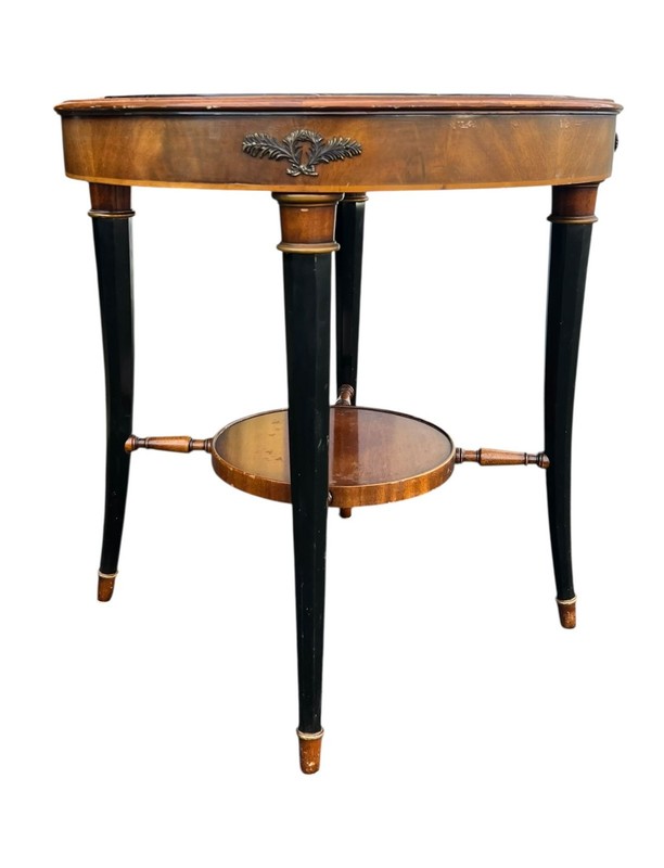 1920’s French Neoclassical Marble-Top Accent Table gallery