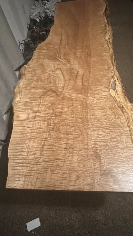 live edge Figured Maple coffee table