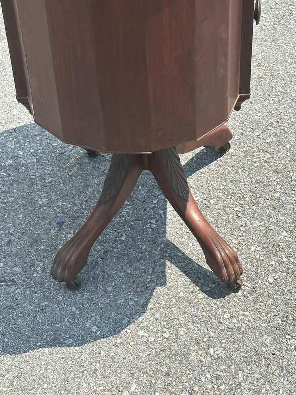 antique 1800s walnut sewing stand table Lancaster pa provenance Washington gallery