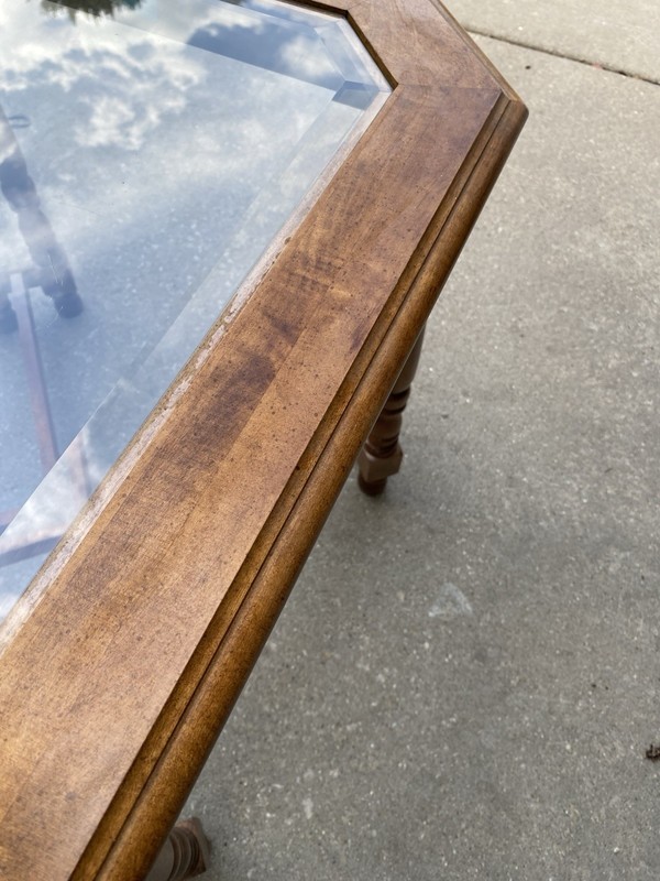 Tell City Chair Company Solid Hard Rock Maple Glass Top End Table gallery