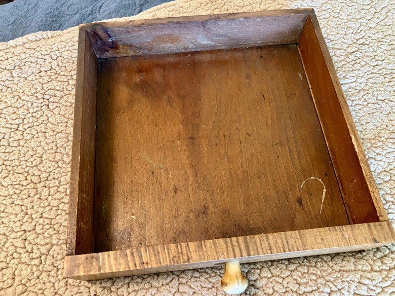 Antique 19th C. Tiger Maple 1-Drawer Stand, Side Table, Dovetailed, Cut Nails gallery