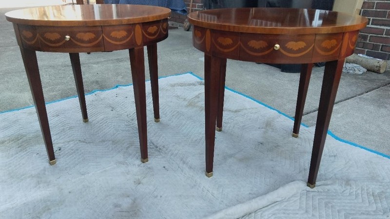 Baker Furniture Federal Inlaid Mahogany Occasional/End Tables