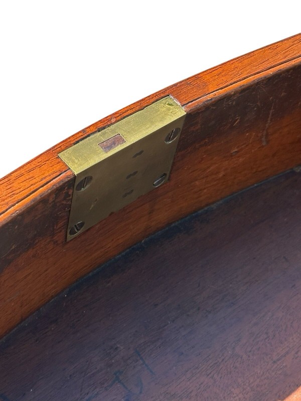 LATE 19TH CENTURY ANTIQUE GEORGE III STYLE MAHOGANY SERPENTINE ARCHITECT'S TABLE gallery