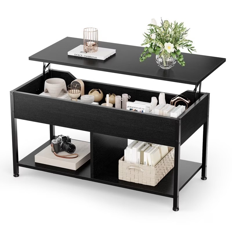 Gianna Lift Top Coffee Table with Storage 39" Center Table with Hidden Compartme gallery