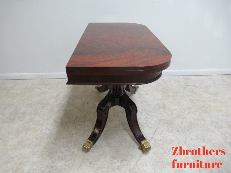 Councill Craftsman Furniture Flip Top Game Dining Table Paw Foot Flame Mahogany gallery